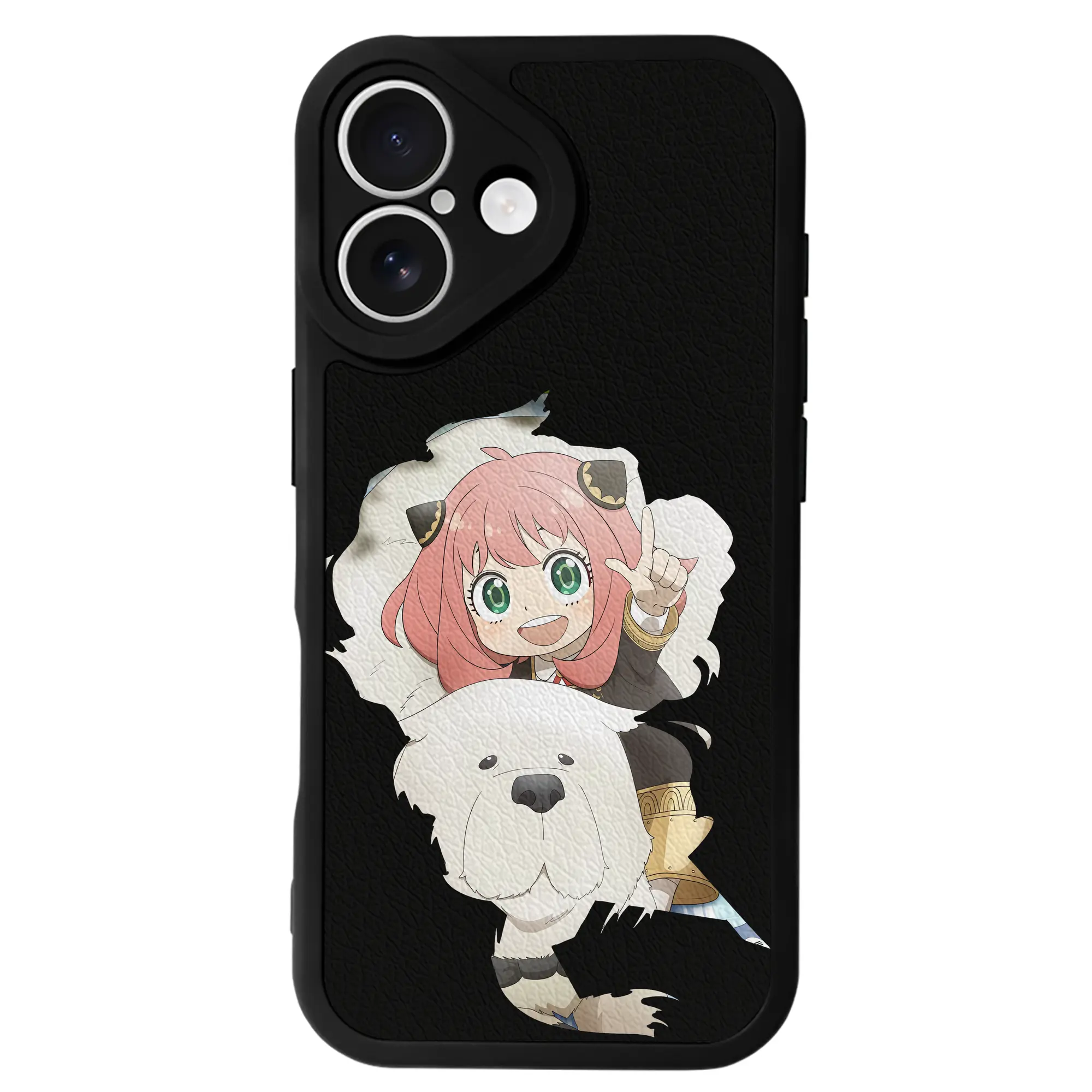 スパイファミリー グッズ,ボンド・フォージャー（Bond Forger） - IPhone 16シリーズ対応 ・ シリコンスマホケース ・ レザー調 ・ 高精度フィット ・ 耐衝撃 ・ ワイヤレス充電対応 ・ 精密カット